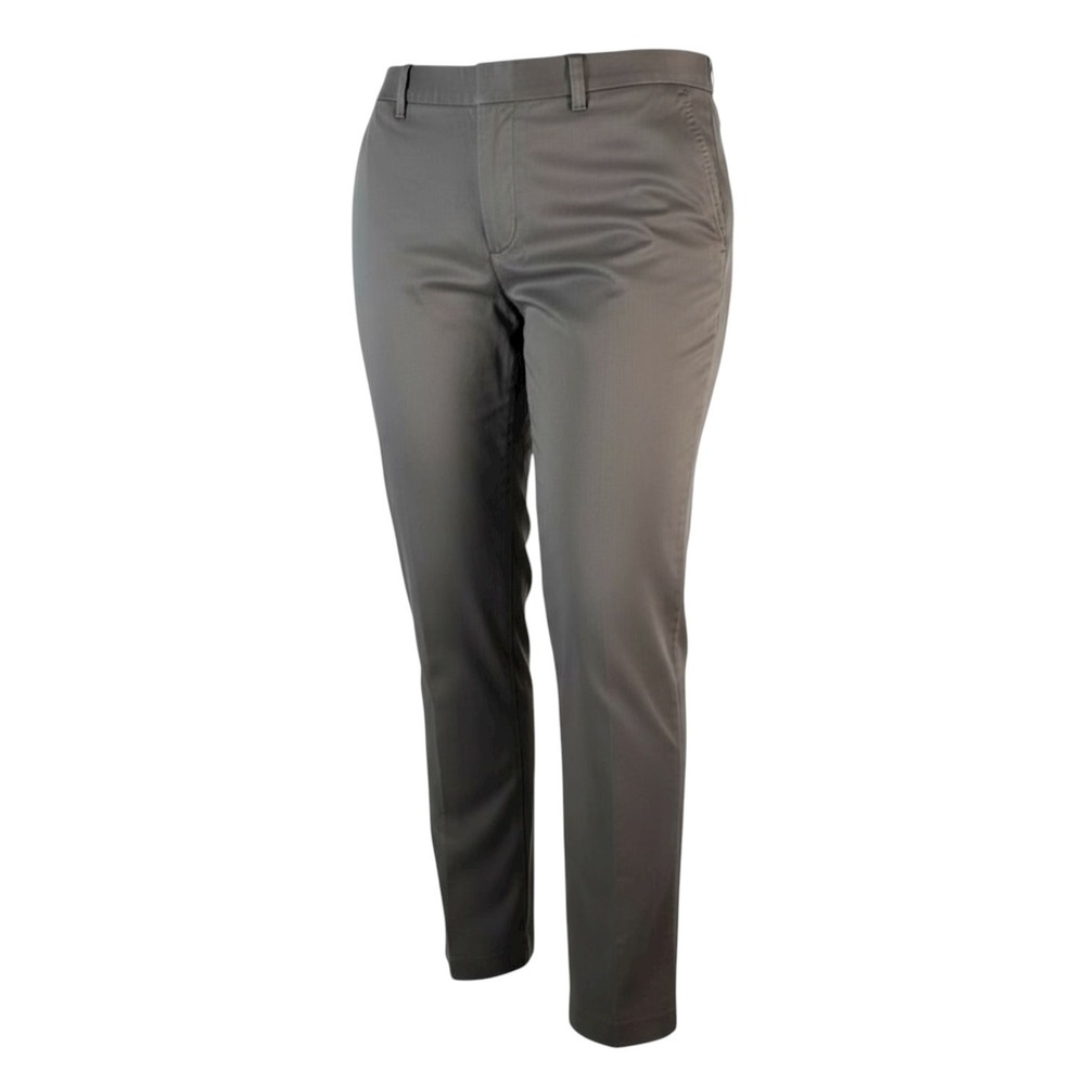 Lands' End Women's Mid Rise Straight Leg Pants Charcoal Gray Size 16P NWT‎